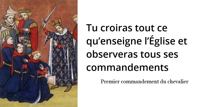commandements chevalier moyen age