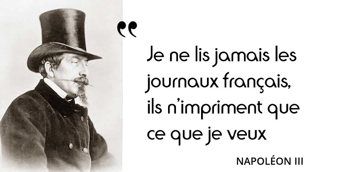 Napoléon III citation presse