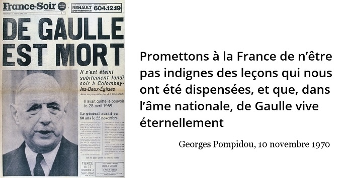 Georges Pompidou citation De Gaulle