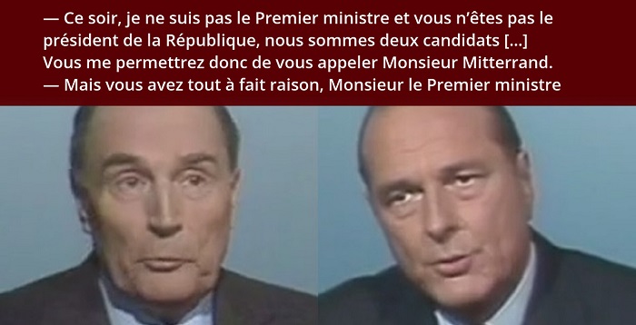 Jacques Chirac et François Mitterrand