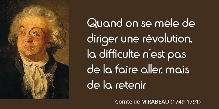 Mirabeau citation révolution