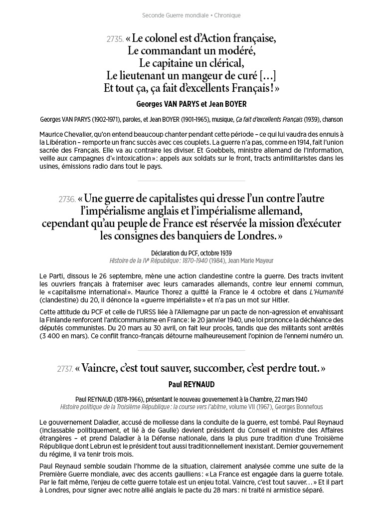 L'Histoire en citations - volume 9 - 15/20