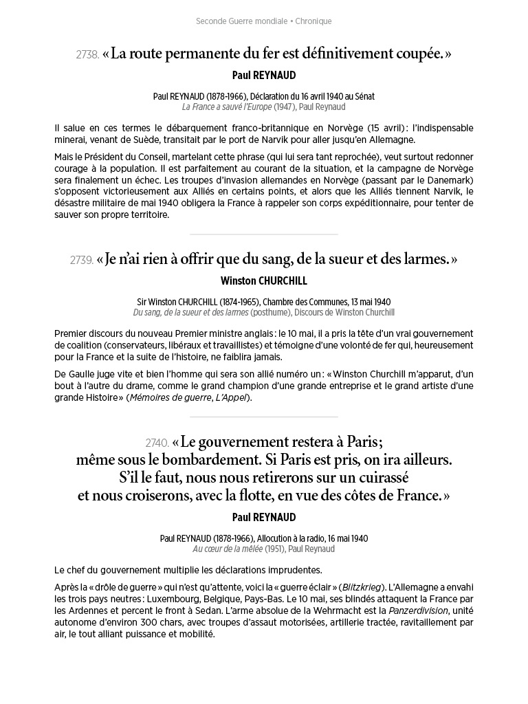 L'Histoire en citations - volume 9 - 16/20
