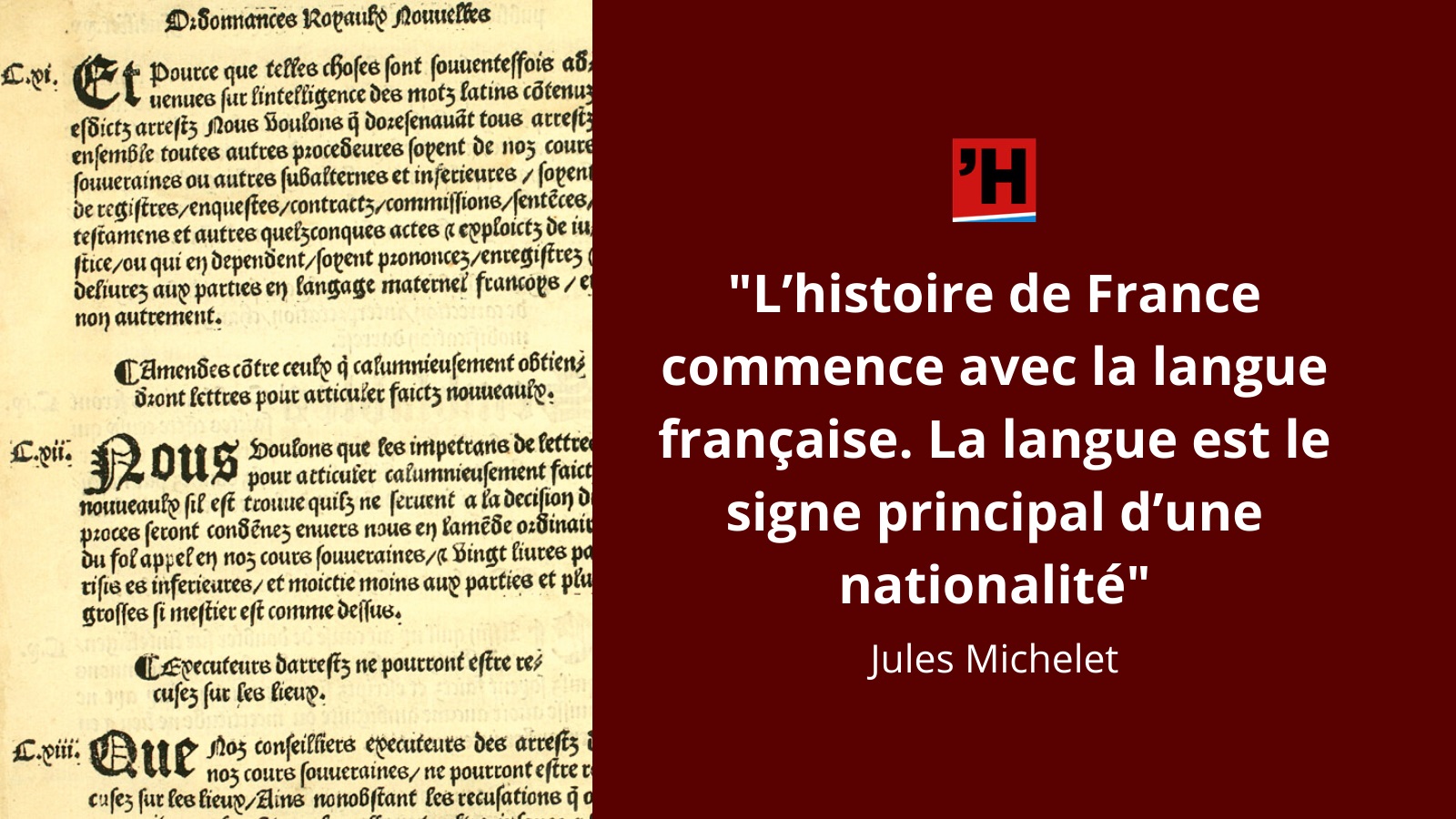 Michelet L Histoire De France Commence Avec La Langue Francaise L Histoire En Citations Michelet L Histoire De France Commence Avec La Langue Francaise L Histoire En Citations