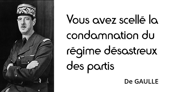 de gaulle partis citation