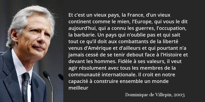 Dominique de Villepin citation guerre