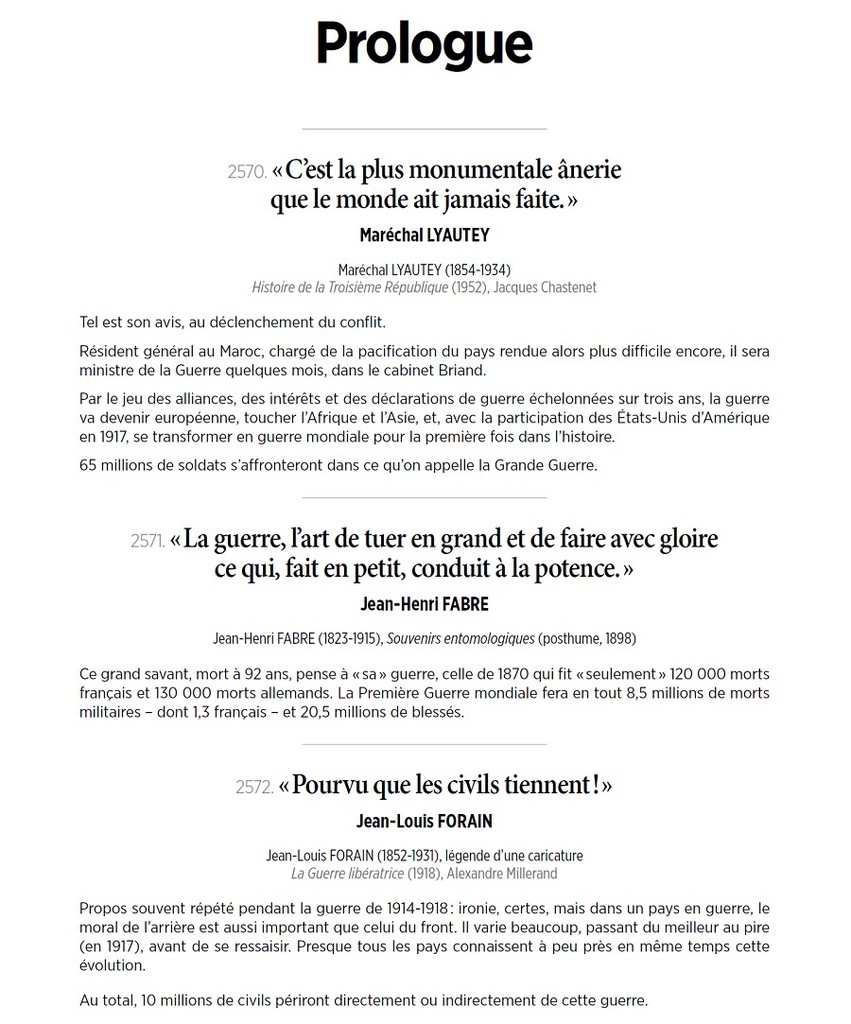 Grande guerre citations