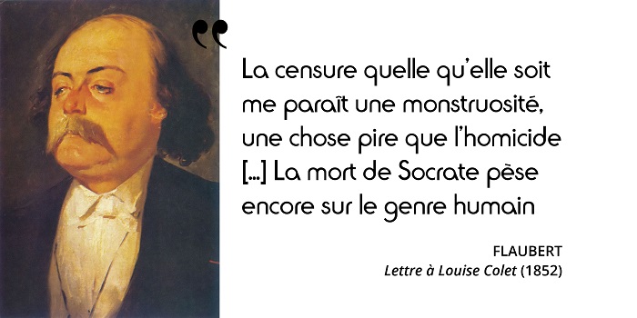 Flaubert citation censure presse