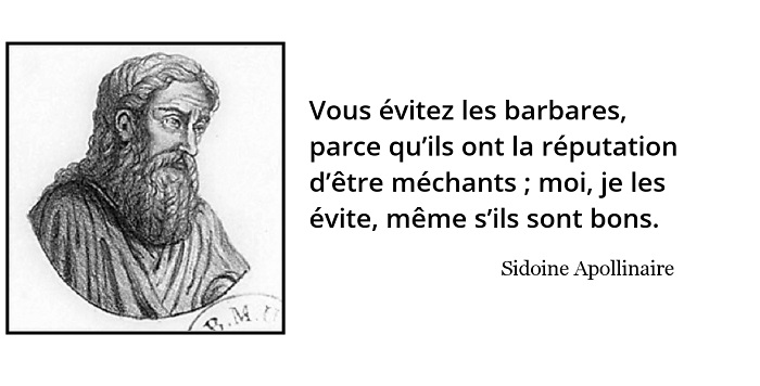 sidoine apollinaire citation barbares