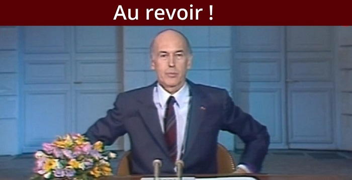 Valéry Giscard d'Estaing au revoir