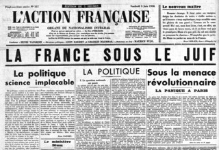 Maurras : « Au moral, la haine de l'esprit militaire, au matériel, un désarmement qui attire la guerre comme l'aimant le fer. »