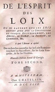 Montesquieu Les lois sont les rapports nécessaires qui dérivent de la nature des choses.